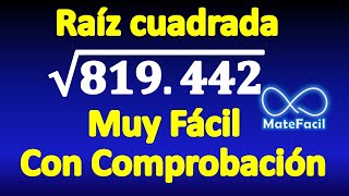 8 Cómo calcular una RAIZ CUADRADA CON PUNTO DECIMAL con comprobación EJERCICIO RESUELTO [upl. by Kciredohr]