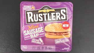 Rustlers NEW MINI SAUSAGE BAP  £1  BampM  Airfry and Microwave Technique [upl. by Ahsiener]