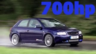 700bhp Supercharged mk1 Audi S3  Fastest in the UK [upl. by Kelby972]