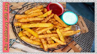 Egg Coated French FriesCrispy French Fries Secret recipeHomemade Perfect French Fries Recipe [upl. by Mallis]