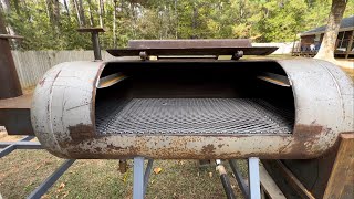 Rack and grates on the 120 Gallon smoker build [upl. by Skip]