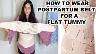 HOW TO WEAR A POSTPARTUM BELT FOR A FLAT TUMMY  PAIN MANAGEMENT AFTER DELIVERY [upl. by Chemosh]