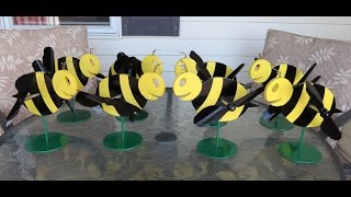 Making Bee Whirligigs For The Garden [upl. by Mchail]