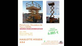 OPORTUNIDAD PLATAFORMA HAULOTTE H15SDX 4X4 EN LIQUIDACION [upl. by Oidgime]