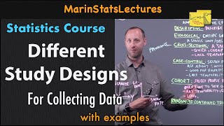 Study Designs Crosssectional Casecontrol Cohort  Statistics Tutorial  MarinStatsLectures [upl. by Carma]