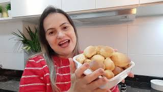 Bolinhos de chuva feito na Air Fryer sequinho e fofinho massa leve [upl. by Denoting]