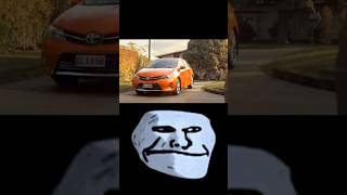 Toyota car commercial troll face meme 🗿  shorts [upl. by Tamqrah]