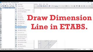 Draw Dimension Line In ETABS [upl. by Nirra557]