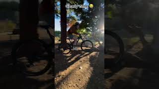 small Mtb jumps in the park ebike mtbcase jump mtbfail crash [upl. by Xilef]