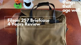 Filson 257 Briefcase  4 Years Review [upl. by Kirby428]