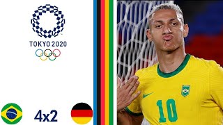 Melhores momentos  Brasil 4x2 Alemanha  Olimpíadas Tokyo 2020 [upl. by Broucek550]