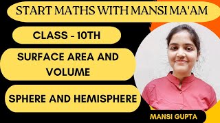 surface area and volume of sphere curved surface area total surface area and volume of hemisphere [upl. by Alakcim225]