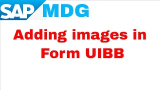 Inserting Images in MDG UI [upl. by Refanej]