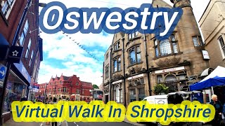 Oswestry in Shropshire virtual walk video [upl. by Nigrom]