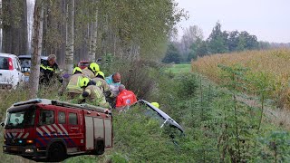 Brandweer Koewacht 196638 naar eenzijdig ongeval Tweede Verkorting Koewacht [upl. by Itirp]