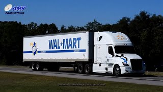 Truckspotting Freightliner Cascadia Walmart 90s Throwback 102324 [upl. by Yrrah]