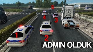 Bu Sunucuda Herkes Admin Polis Arabası ve Siren  ETS2MP [upl. by Bloch]