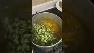 Cooking my Ogbono soup mix with okro 🍲😋😋 cooking ogbonosoup okrosoup [upl. by Pronty979]