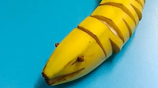 SATISFYING BANANA CUTTINGBIG SNAKE BANANA CREATION satisfyinglivestream [upl. by Farr633]