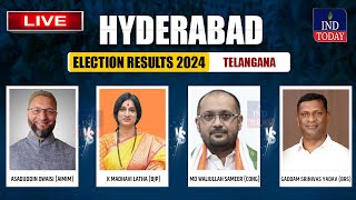 🔴LIVE Hyderabad Lok Sabha Election Results 2024  Asaduddin Owaisi Madhavi Latha Sameer Waliullah [upl. by Ahsait]