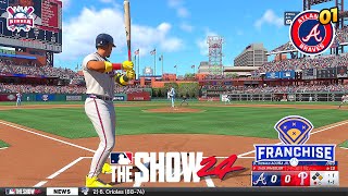 MLB The Show 24 Atlanta Braves vs Philadelphia Phillies  Opening Day  Franchise Mode 1  PS5 HD [upl. by Ahsinor]