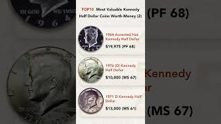 TOP 10 Most Valuable Kennedy Half DOllar Coins Worth Money 2 coin coincollecting dollar [upl. by Trudi495]