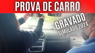 Exame Gravado  Prova de Carro da Autoescola  Simulado 2024 [upl. by Anaihr]