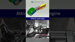 Atkinson cycle engine motor motorcycle engineering engine mechanical solidworks [upl. by Einnaj486]