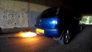 Corsa Z20let Sound Pops Bangs Exhaust Flames [upl. by Okram]