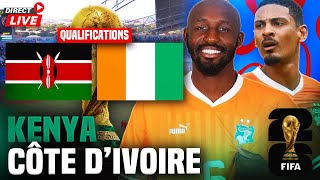 🔴KENYA  COTE DIVOIRE 00  LES ELEPHANTS MISSION MONDIAL QUALIFICATIONS COUPE DU MONDE 2026 [upl. by Mair]