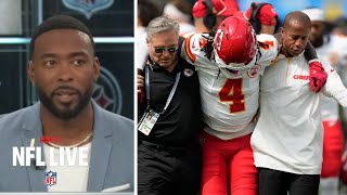 NFL LIVE  Rashee Rices injury felt like a huge dagger with Chiefs offense  Hawkins warns Mahomes [upl. by Thorner]