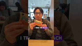 I Tried The Peach Mango Pie From Jollibee In Calgary Alberta [upl. by Arrakat]