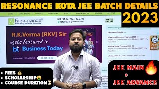 Resonance Kota JEEMain Adv Main Upcoming Batch Details For the Session 2023 Explained Fully🔥 [upl. by Innis]