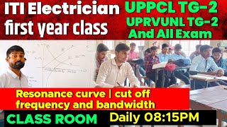 Resonance curve  cut off frequency and bandwidth  UPPCL TG2 uprvunl TG 2  ITI electrician [upl. by Kcam]