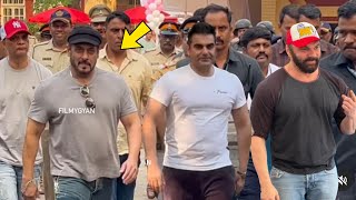 Salman Khan Arbaaz Khan and Sohail Khan arrived to cast their vote this is how Salman Entered [upl. by Halyahs466]