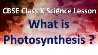 Photosynthesis  What is Photosynthesis   CBSE Class X Science Lesson [upl. by Sinne]