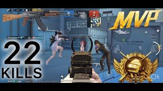 3V4 with TDM Room AKM 22kill🔥MVP battelgroundmobileindia godlike pubgmobile [upl. by Aneeres850]