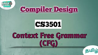 Context free grammar CFG in Compiler design tamilCS3501CD [upl. by Adlin]