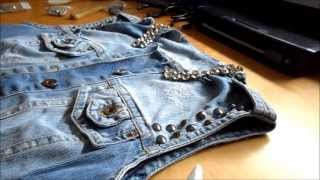 DIY FASHION COMO MODIFICAR UN CHALECO CON TACHUELAS Y STRASS [upl. by Dhiman]