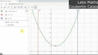 Construire un tableau de variation avec Geogebra [upl. by Dlorah]