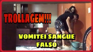 TROLLEI MINHA MÃE VOMITANDO SANGUE FALSO [upl. by Eniamerej]