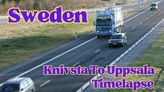 Driving in Sweden Knivsta To Uppsala E4 Timelapse [upl. by Adnima]