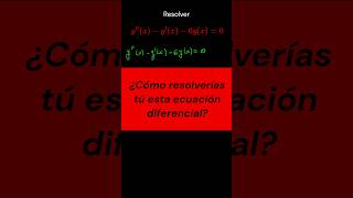 Cómo resolver esta ecuación diferencial lineal maths ecuacionesdiferenciales matemáticas [upl. by Aneeb6]