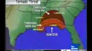 Hurricane Katrina TWC coverage 82805 Clip 14 [upl. by Hnahym]