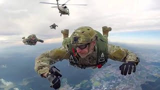 US Paratrooper Performs Risky Free Fall Jump from Extreme Altitude [upl. by Nnylatsirk621]