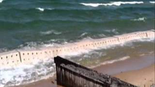 Sandsaver Natural Beach Erosion Solution installed in Lake Michigan [upl. by Aleta]