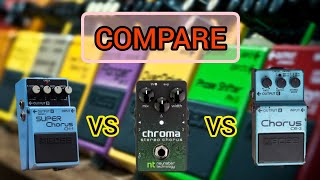 COMPARE CHORUS PEDALSBOSS CE3 vs BOSS CH1 vs NEUNABER CHROMA [upl. by Galina162]