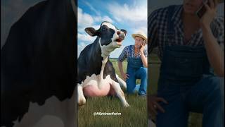 Pregnant Cow Saved by Farmer cow animals cute animation cartoon viralvideo tiktok ytshorts [upl. by Leviralc]