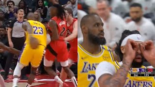 LeBron James had everyone hyped with filthy dimes to Anthony Davis vs Raptors [upl. by Anaz]