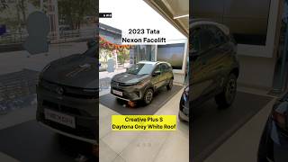 Tata Nexon DAYTONA GREY WHITE ROOF tatamotors carcolor ytshorts [upl. by Lilithe]